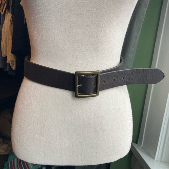 Womans Vintage Leather Belt Brown Color - Picture 6 of 9